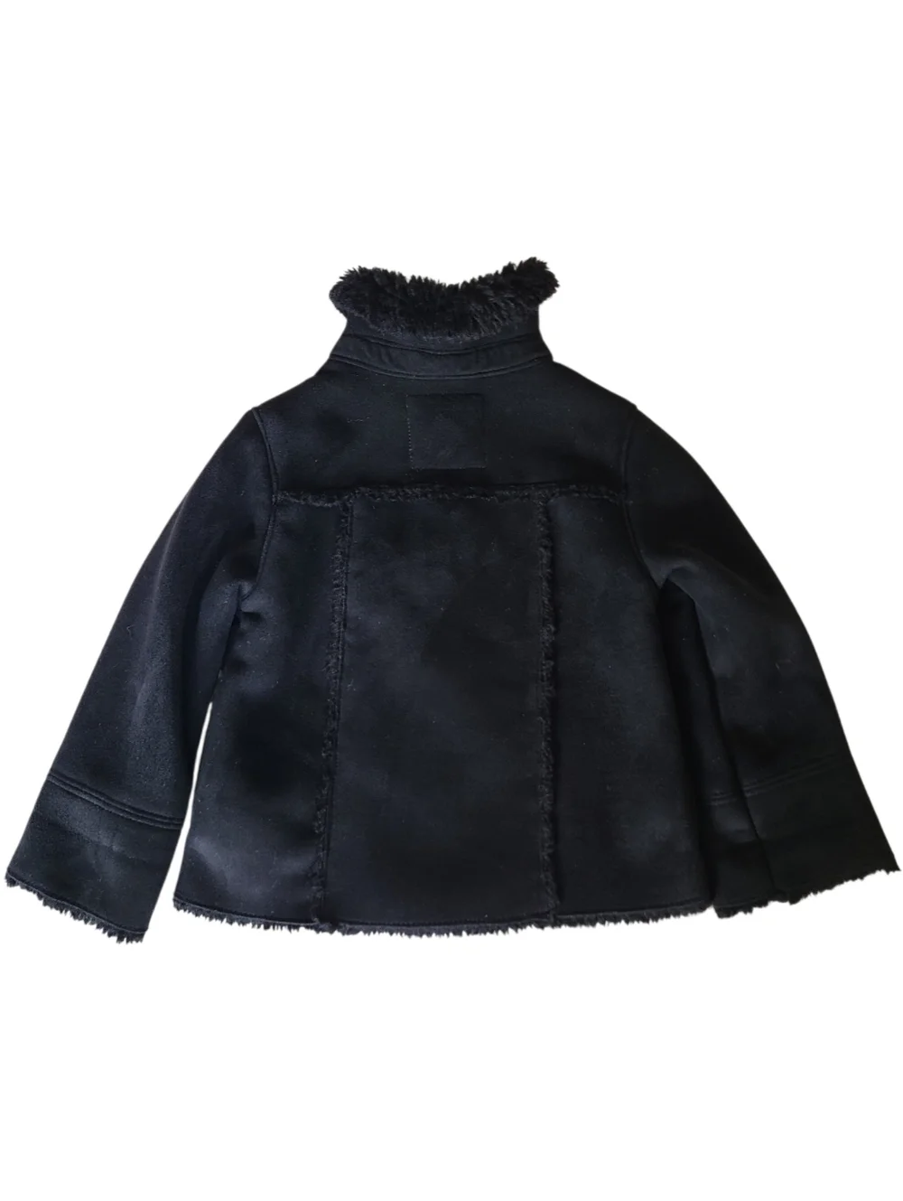 Baby GAP faux suede sherpa lined jacket/coat black size girls 4T